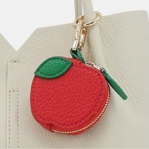 🍎NEW Apple Bag Charm/ Keychain Zip Pouch Cles Mini Bag